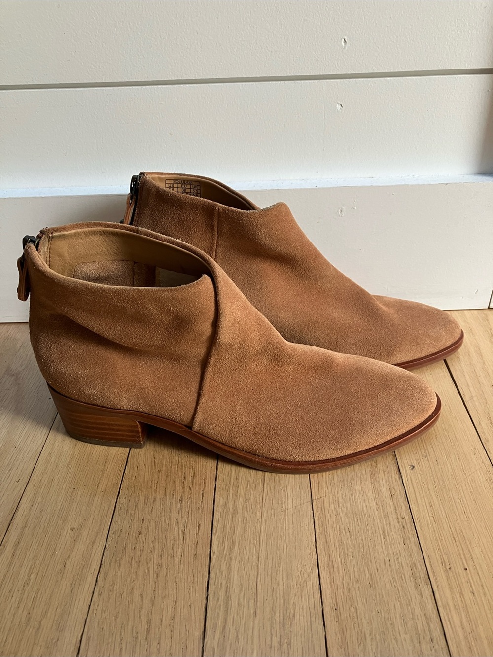 Soludos Women's Suede Ankle Booties in Tan 7.5